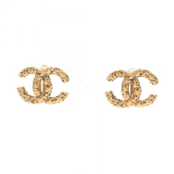 CHANEL Jewelry - CHANEL Authentic Gold Logo Earrings